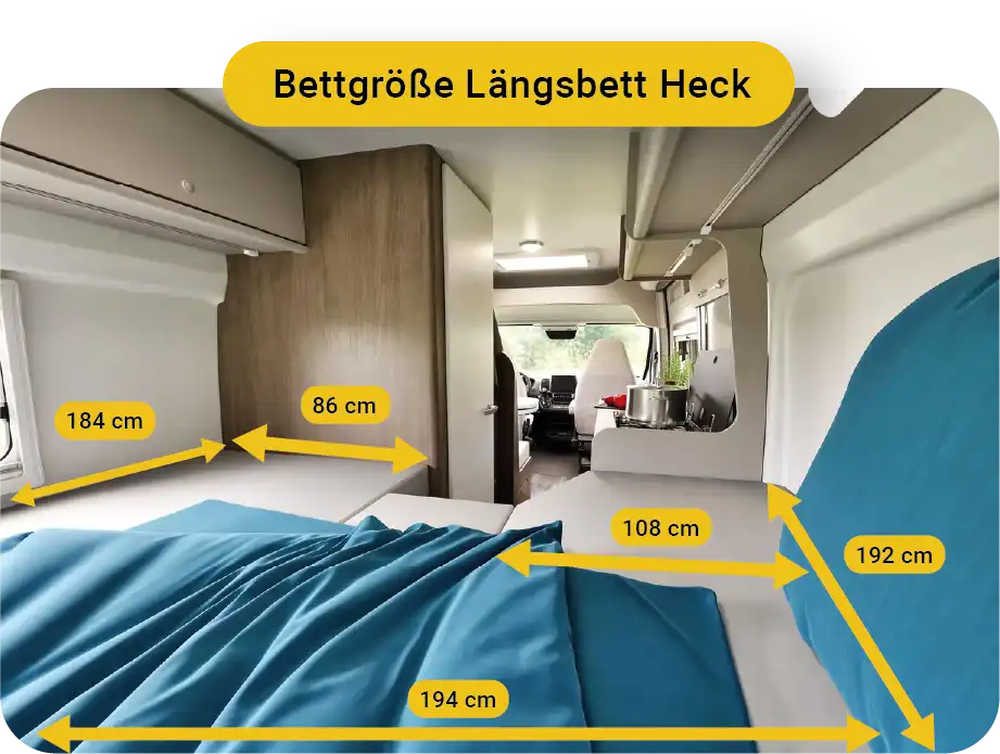 Carado CV640 Bett im Heck