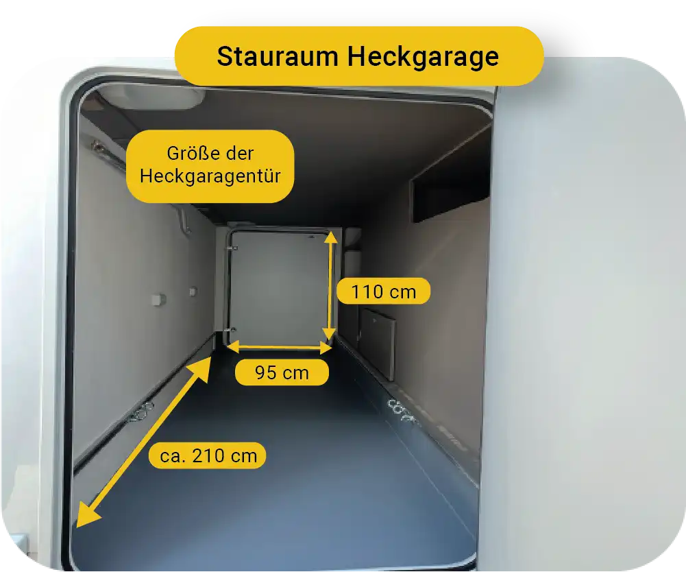 Carado T338 Heckgarage