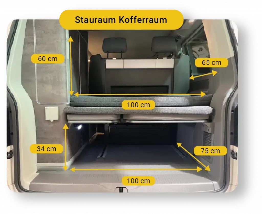 VW T6.1 Ocean Kofferraum