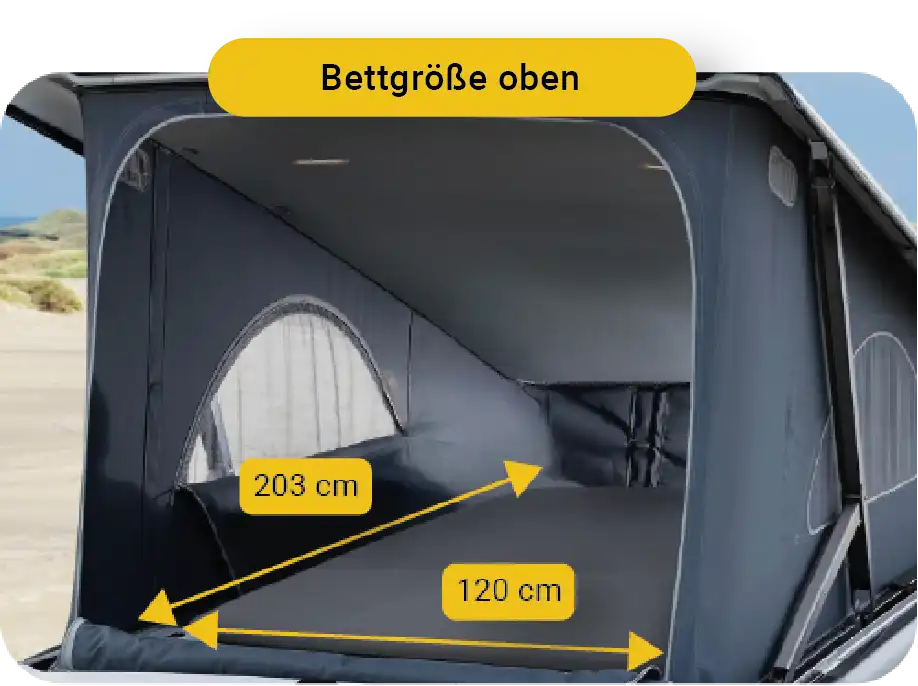 VW T6.1 Ocean Bett Aufstelldach