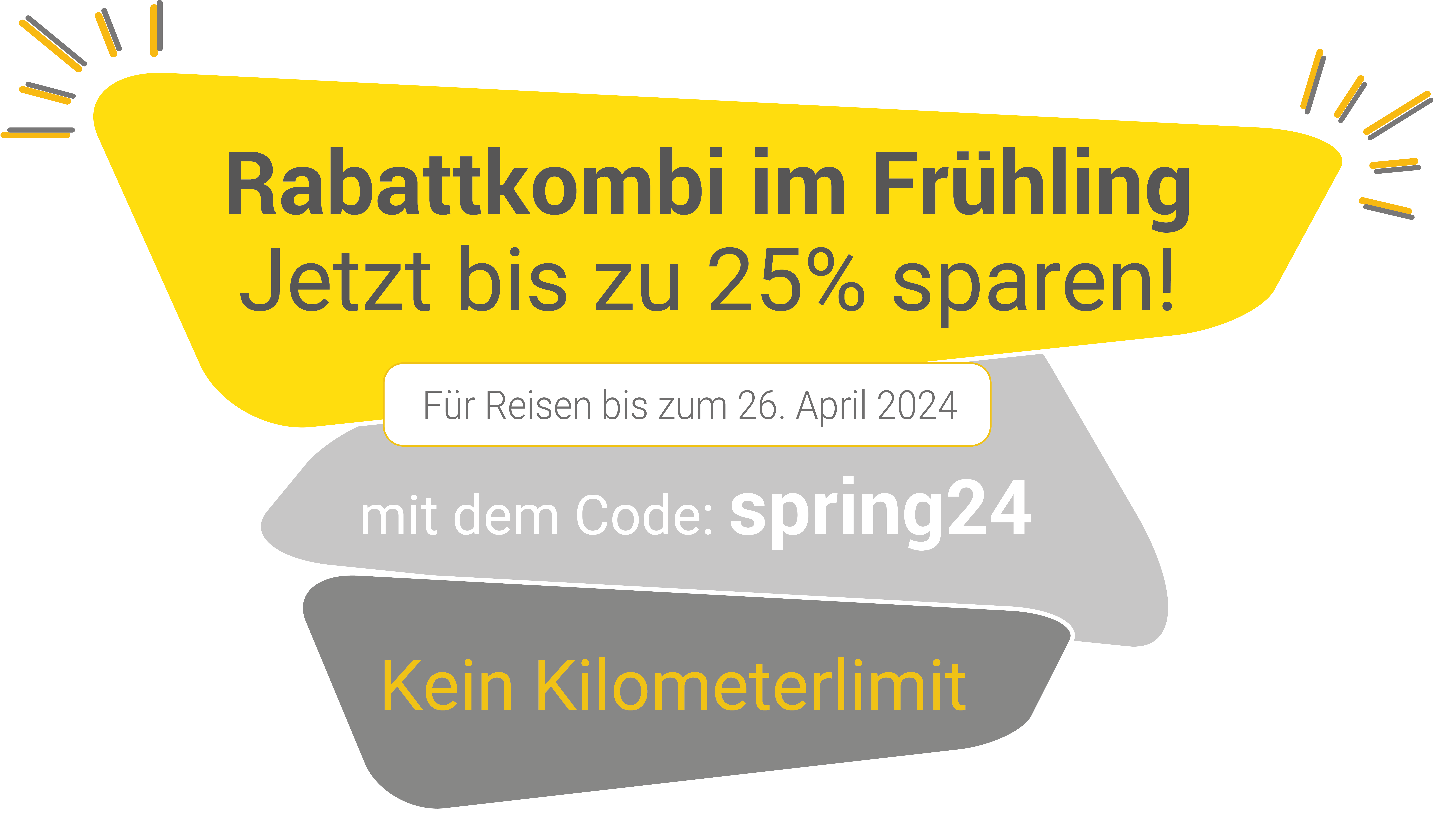 Graphic with information about the spring discount of up to 25%