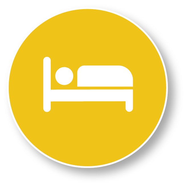 icon welches ein Bett zeigt