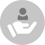 Icon mit Grafik einer Hand
